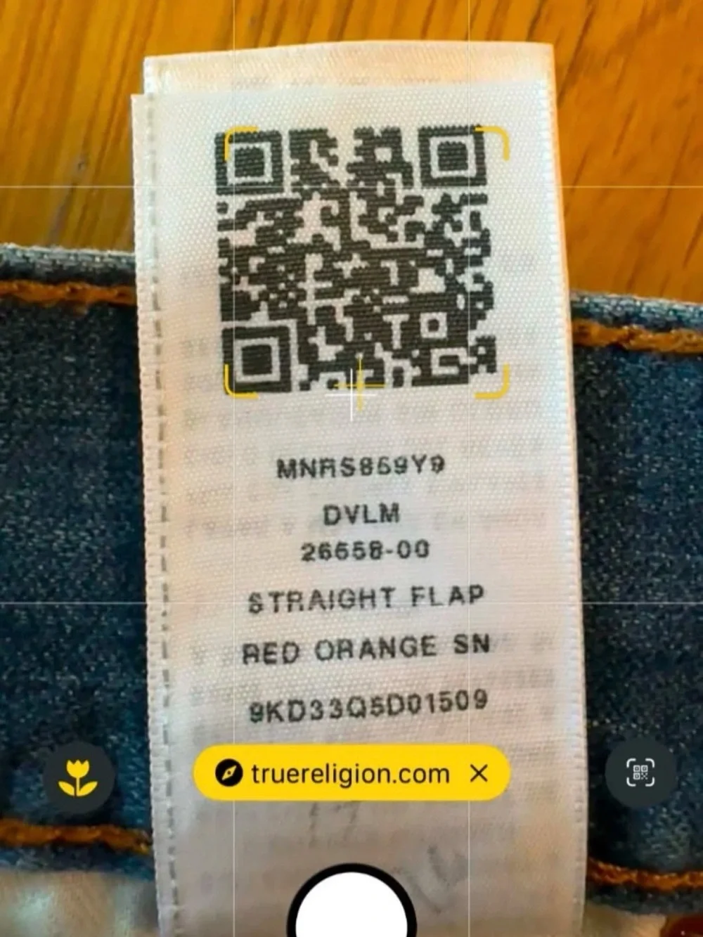 NWOT TRUE RELIGION MENS 34 STRAIGHT FLAP JEANS HEAVYDISTRESSED RED ORANGE STITCH